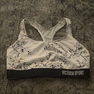 Victoria's Secret Black and White Sports Bra with Racerback